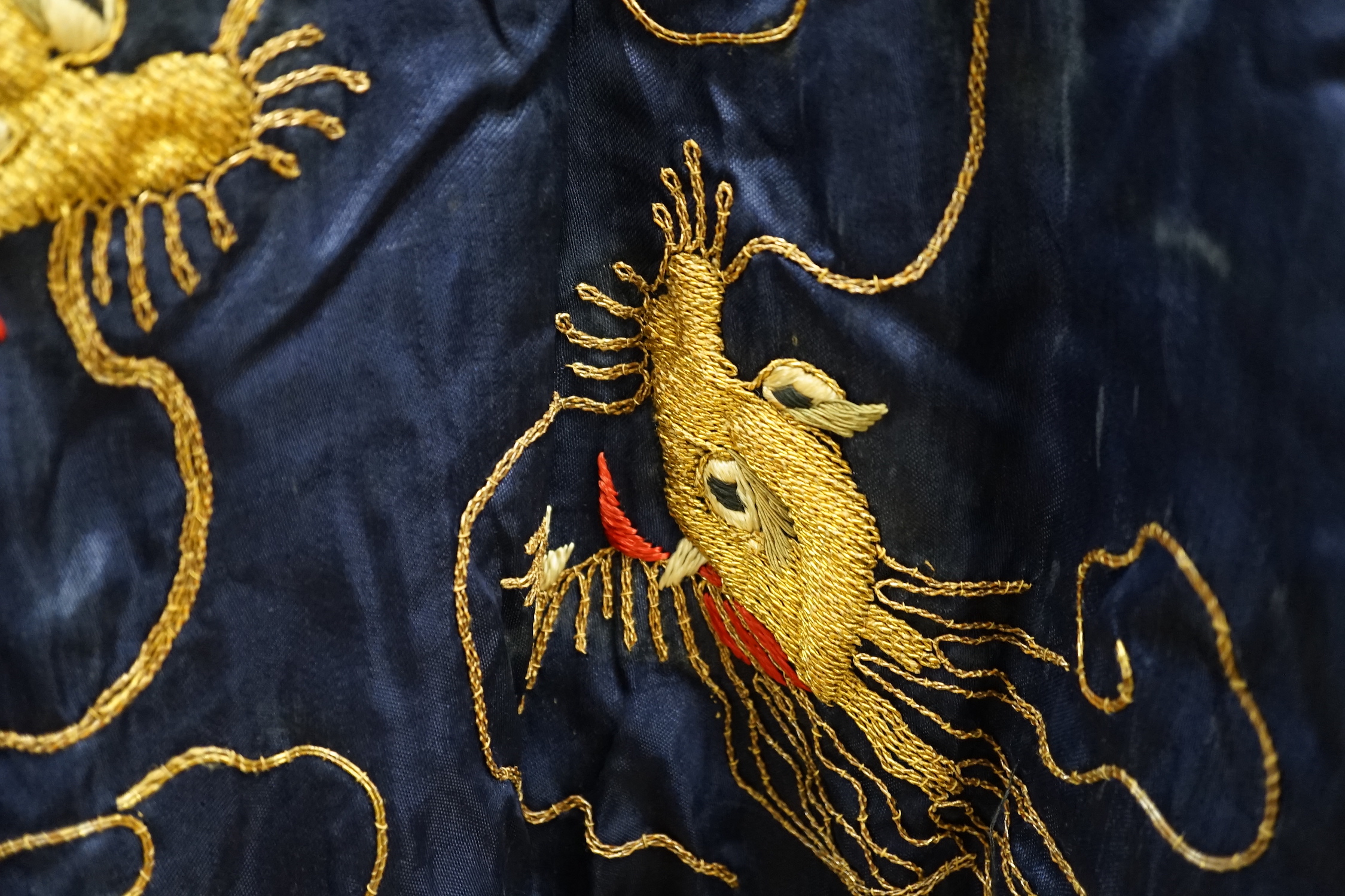 A Japanese ‘dragon’ robe with gold thread
